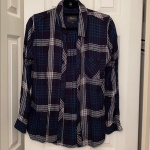 Rails plaid button up, Size medium.